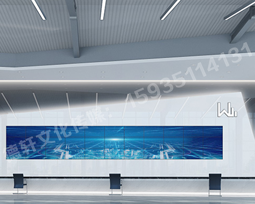 萬(wàn)國(guó)質(zhì)保二手車交易港 服務(wù)臺(tái)背景墻logo 三面發(fā)光字